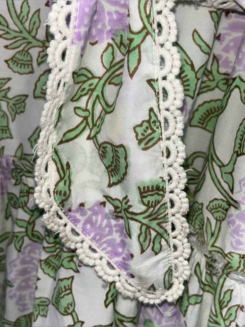 Roller Rabbit Daphne Naoki Floral Cotton Silk Dress XL - Picture 14 of 16